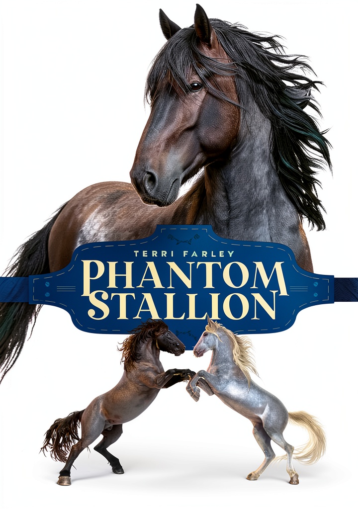 Installing Phantom Stallion: Book 2 for Kids, English, 331 Pages, 3-7 Grade Level on a wooden desk
